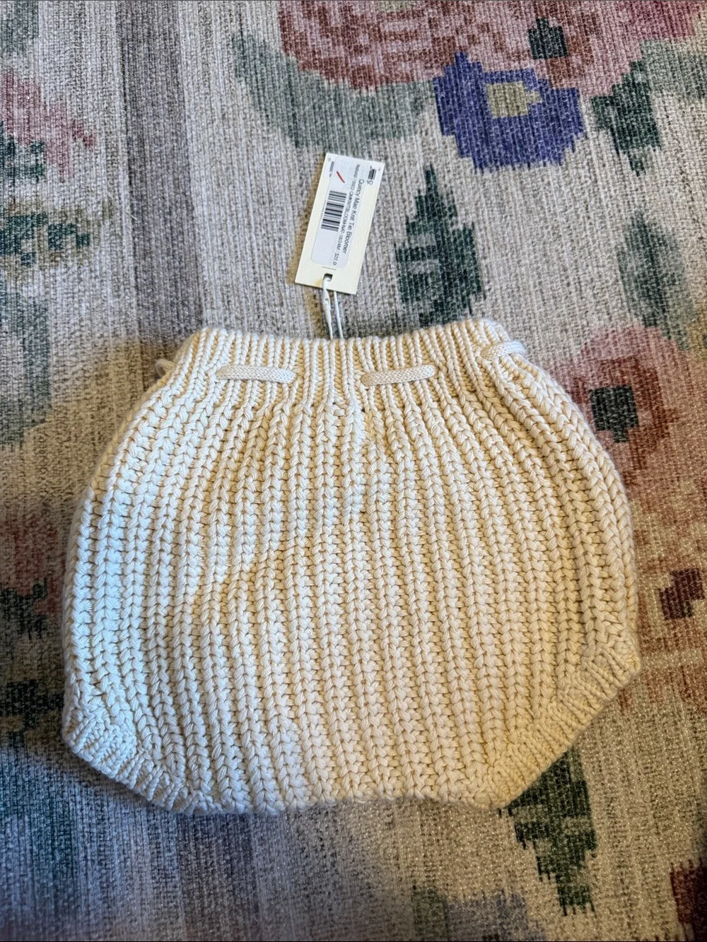 Quincy Mae Cream Knit Diaper Cover Bloomers